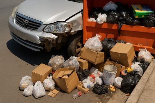 Nuevo accidente en  carretera de Mendoza por obstáculo vial instalado por el ayuntamiento